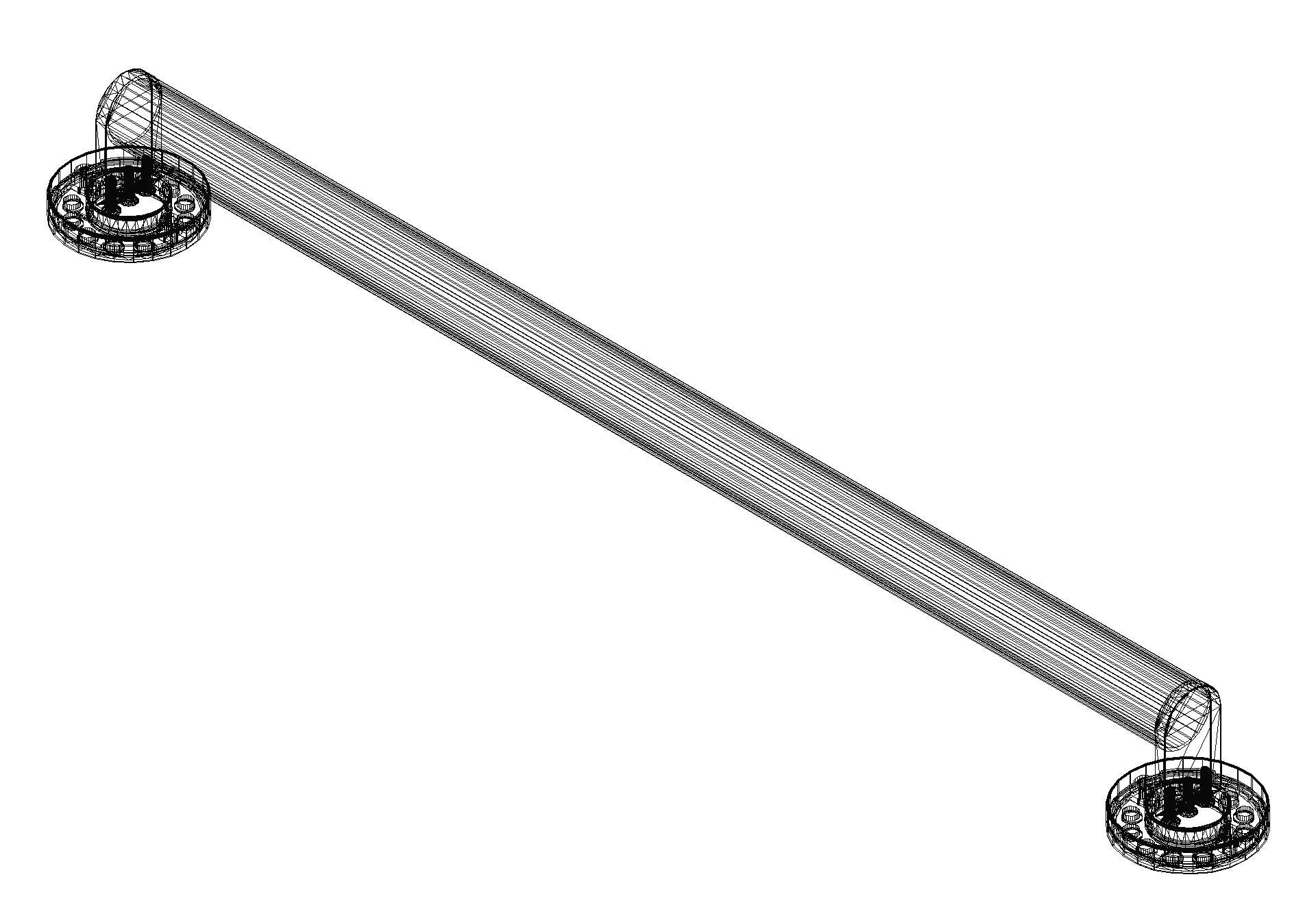 HEWI Haltegriff, d:32, L=610mm, plvb weiß tiefmatt