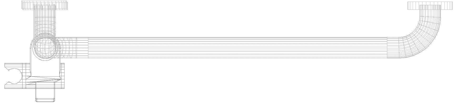 HEWI Winkelgriff m.Br.H.Stg.Ser 805, re, d:33mm, AM1:1100, W1:600 anthrazgr