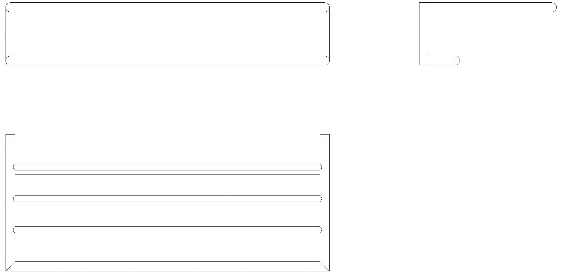 HEWI Badetuchablage Sys 162, m. Handtuchstange, chrom, 618mm breit