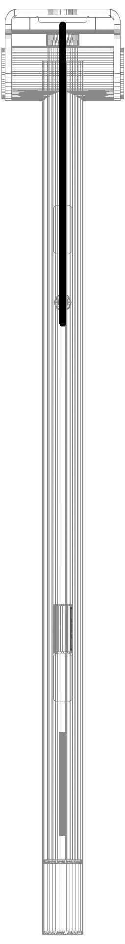 HEWI SK-Griff Duo (A),re,PRH,750,WC- Spül/FKT(E-Ausf.),plvb schw tma