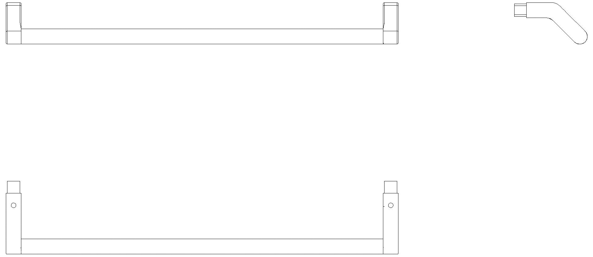 HEWI Waschtisch Haltegriff, d:25mm, plvb weiß tiefmatt