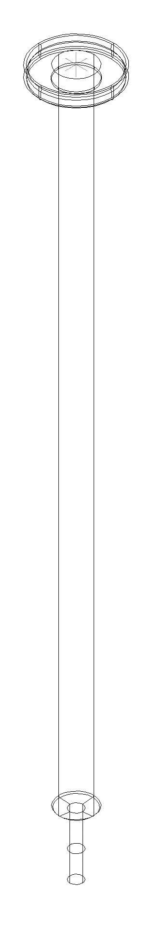 HEWI Deckenabhängung Ser 801, matt, d:33, AM:600mm anthrazgr
