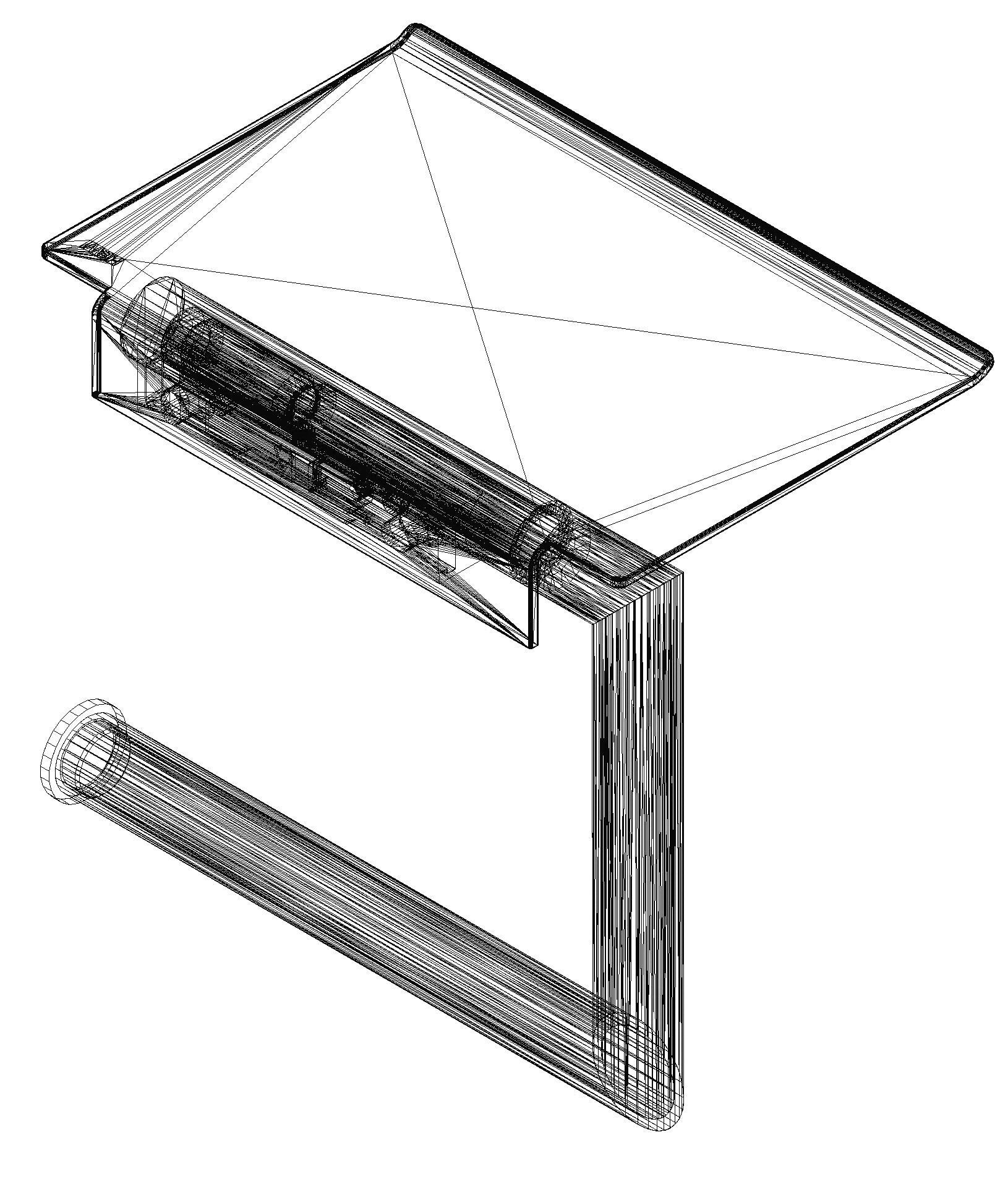 HEWI WC-Papierhalter m. Ablage pulverbeschichtet dgrau tma