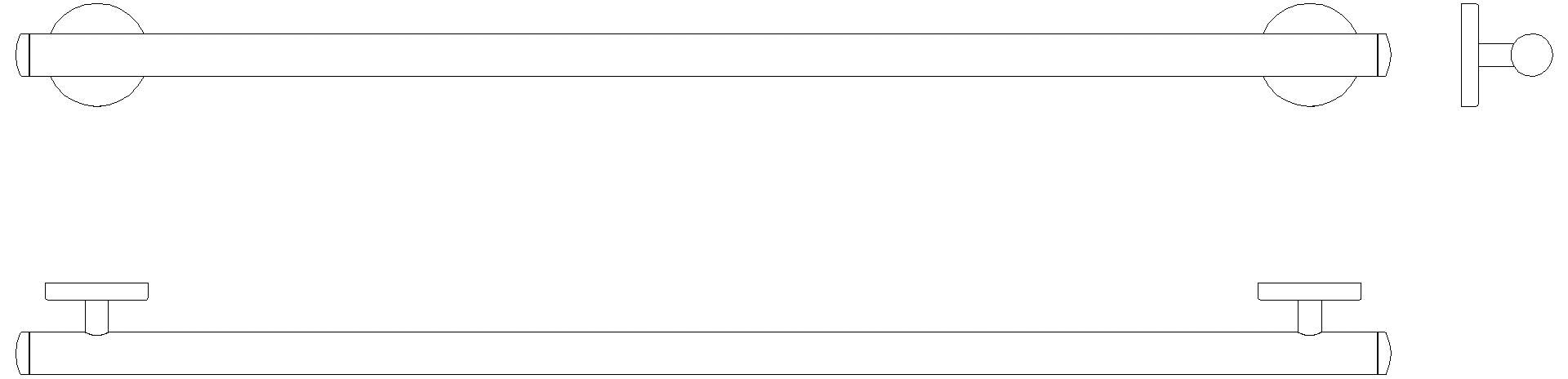 HEWI Haltegriff (USA) System 800K Länge 42 inch reinweiß