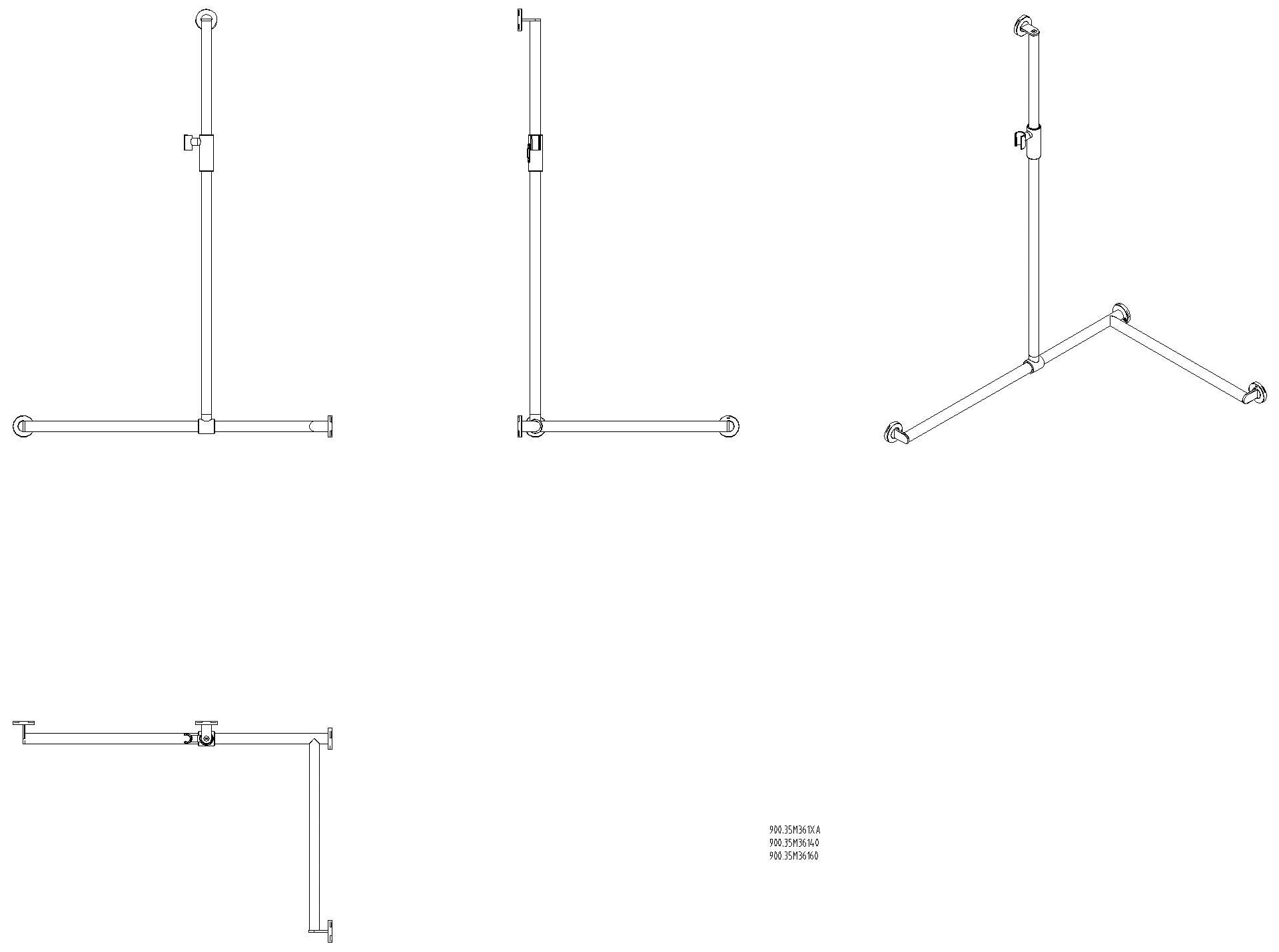 HEWI DUHA,d:32,re,A1:1250, W1:947,W2:647 PVD, Br.H.mag. schwarzchr glzd