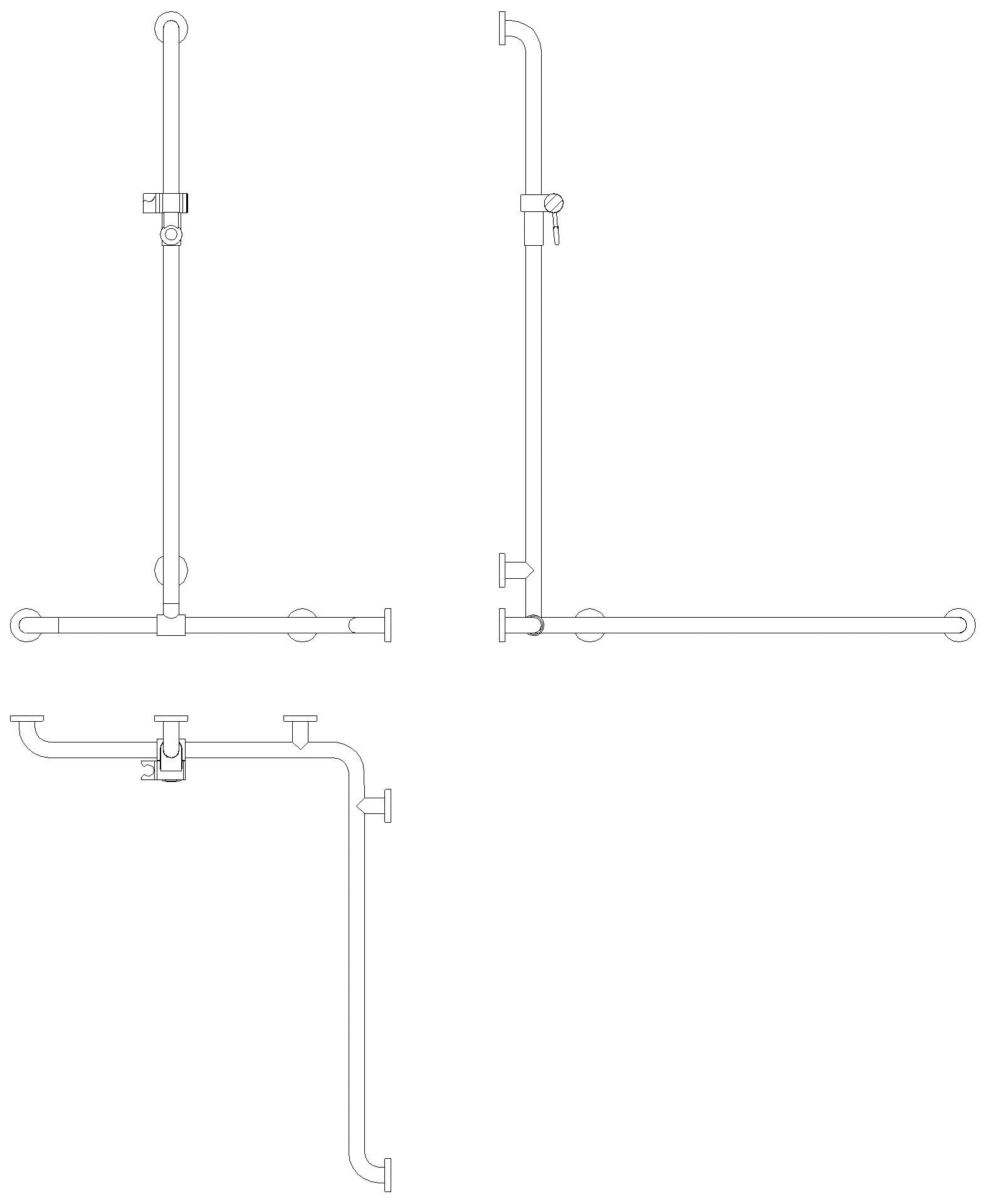 HEWI DU-Wannenhdl. m.Br.H.St., AM1:1250, W1:762, W2:962 tiefschwarz