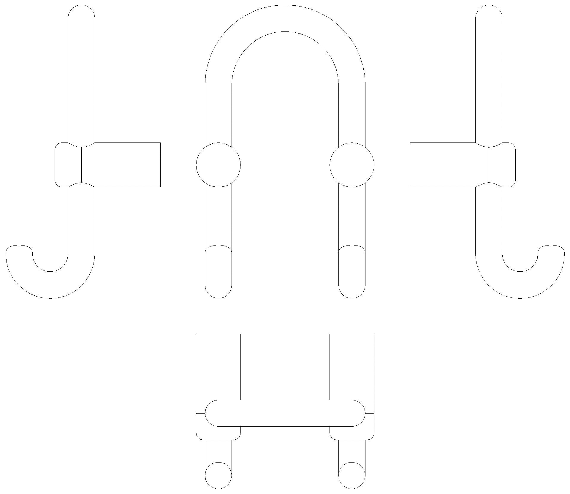 HEWI Grd.D-haken Ser 801, matt, Haken nach vorn zeigend koralle