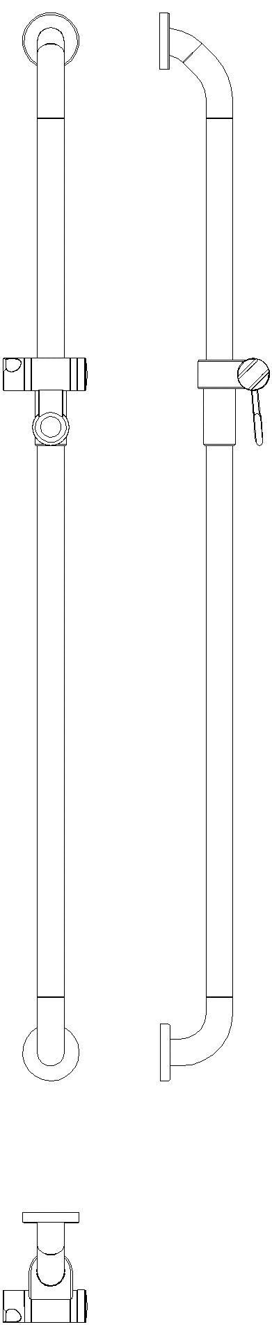 HEWI Br.H.Stg. Ser 801, AM:1250, suizidhemmende Ausf. aquablau