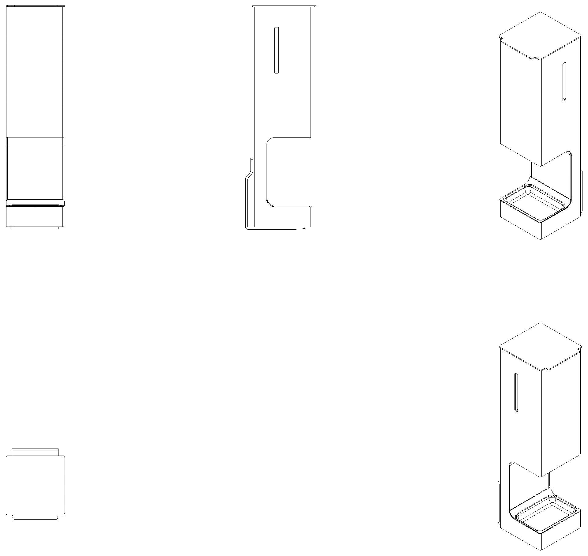 HEWI S900 SENSORIC Desinfektionsspender Wandmodell, pulver weiß tiefmatt
