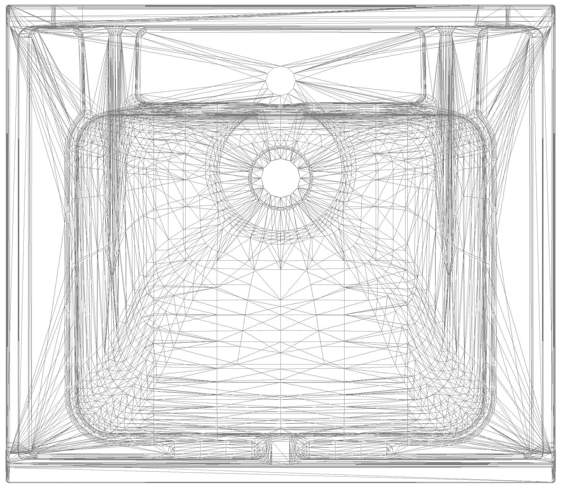 HEWI Waschtisch S-Form, Griffkante, 650x565mm, 1.HL
