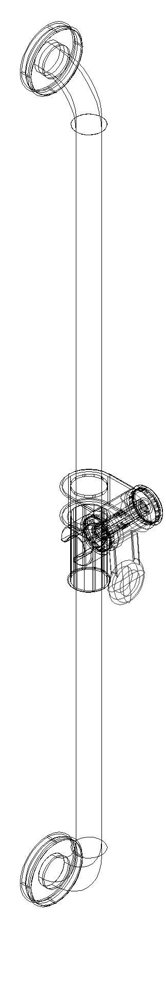 HEWI Brausehalterstange Ser 801, d:33, AM:900mm, m.Br.H. signalweiß