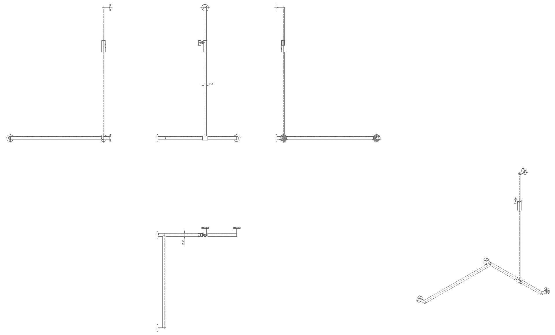 HEWI DUHA,d:25/30,A1:1250,W1:765,W2:965, li, plvb, Br.H.mag. schw tiefmatt