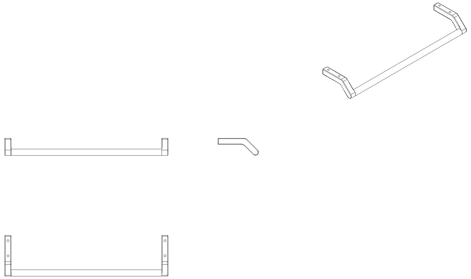 HEWI WT Haltegriff 647 mm, d:25mm, plvb f. WT längenvariabel schw tma