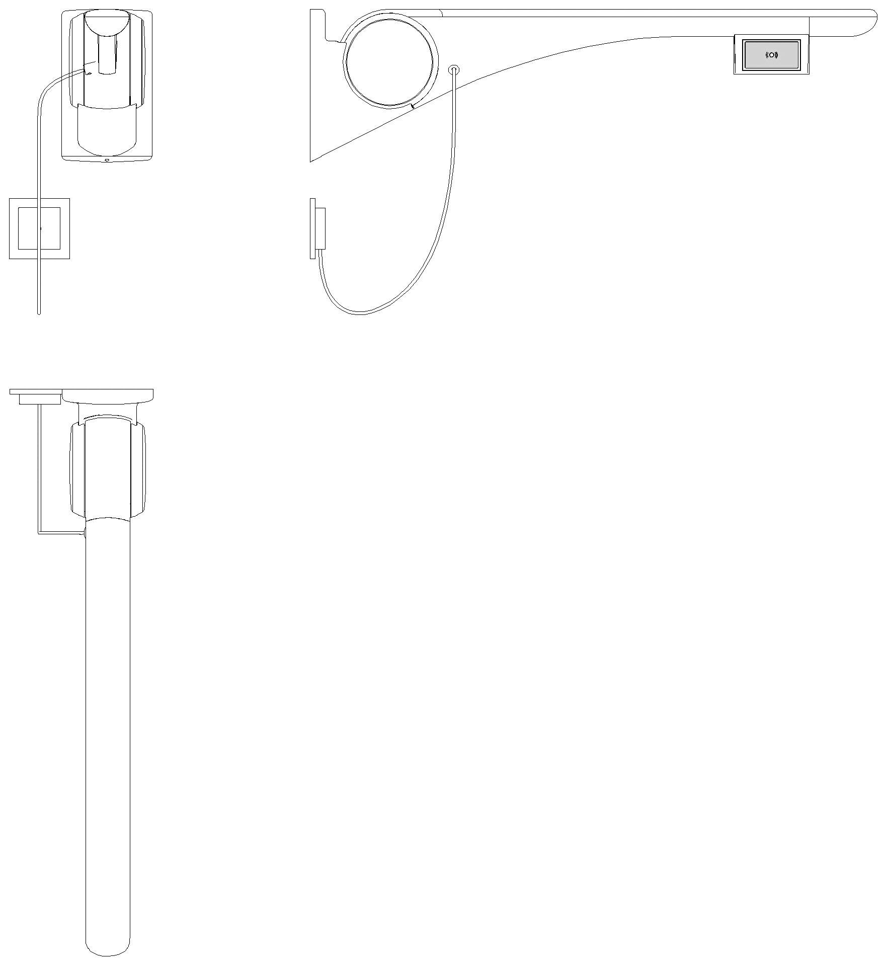 HEWI Stützklappgriff Basic,750 mm,links Funktaste(E-Ausf.) anthr hgl-atm