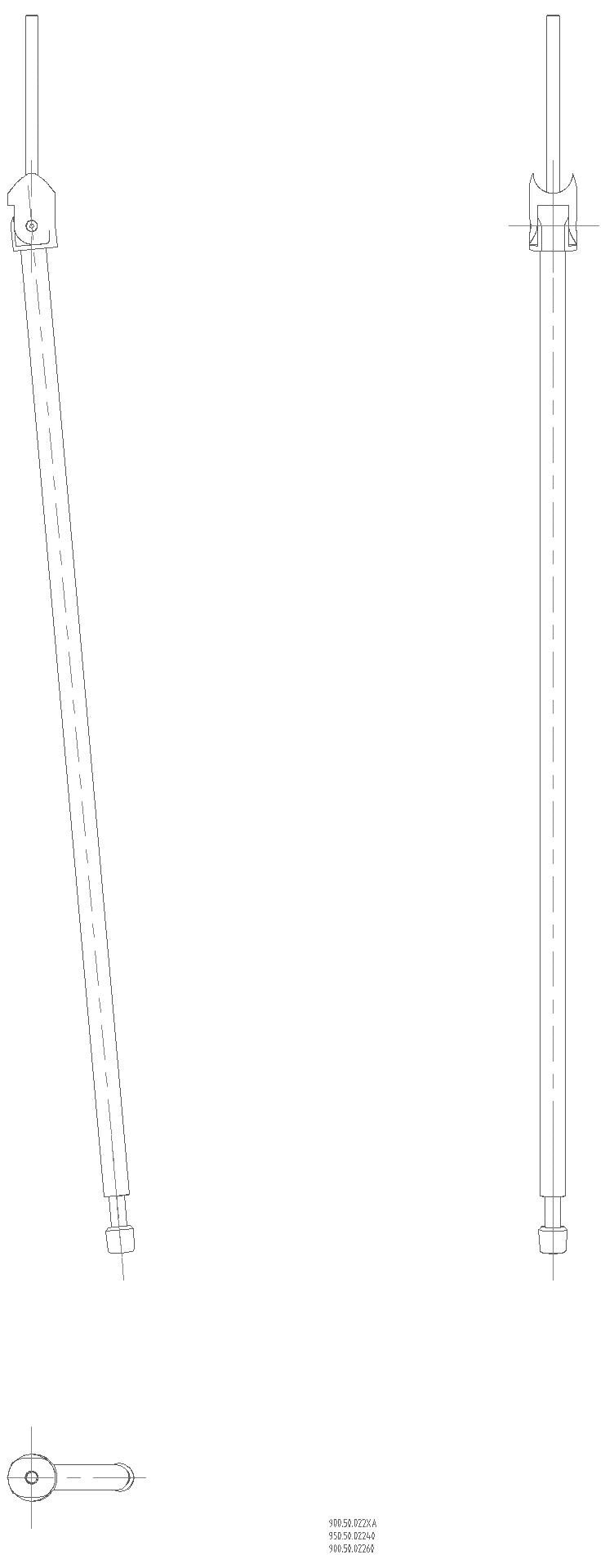 HEWI Bodenstütze f. Mont.höhe 800, SK-Griff, chrom