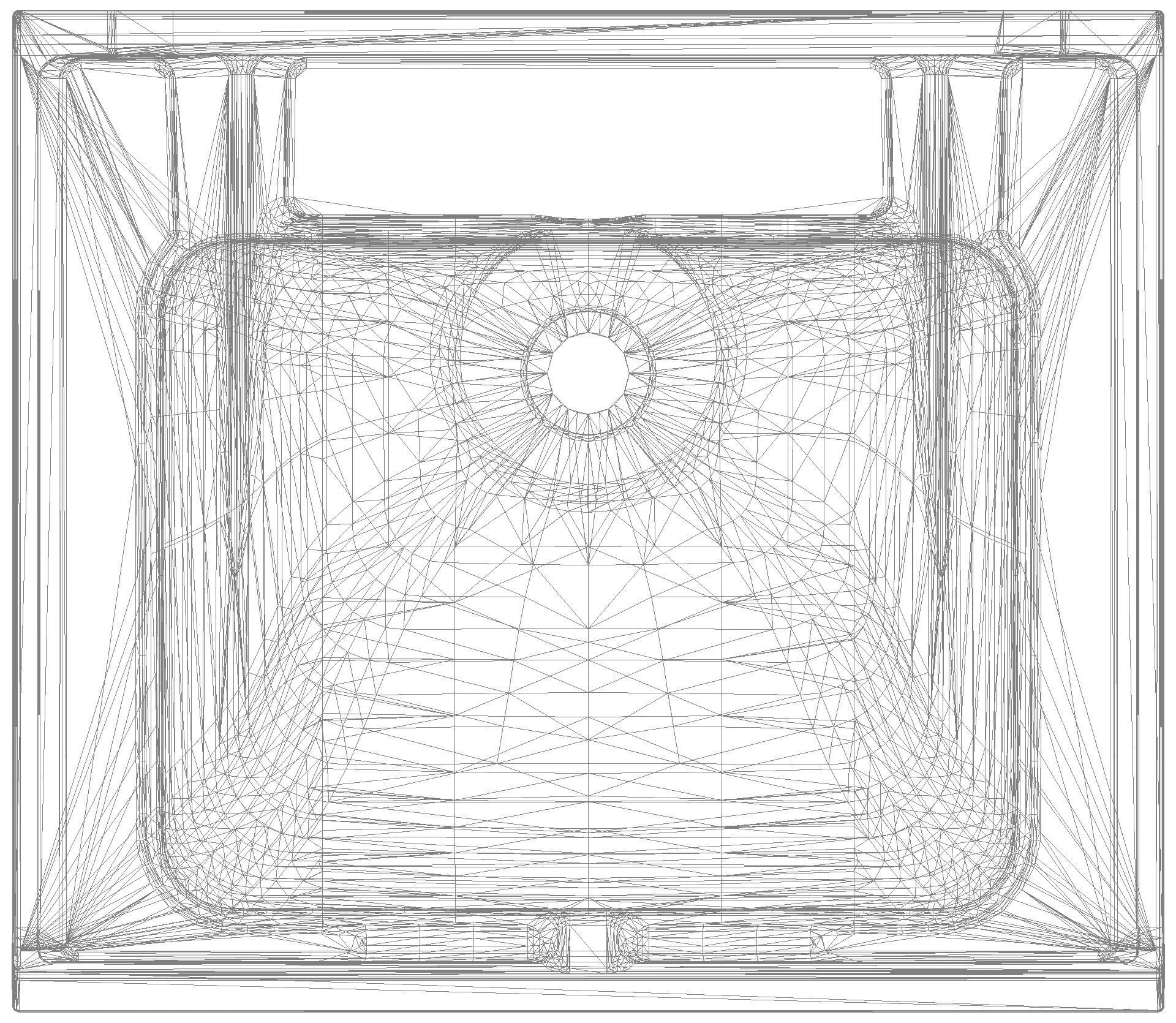 HEWI Waschtisch S-Form, Griffkante, 650x565mm, o.HL
