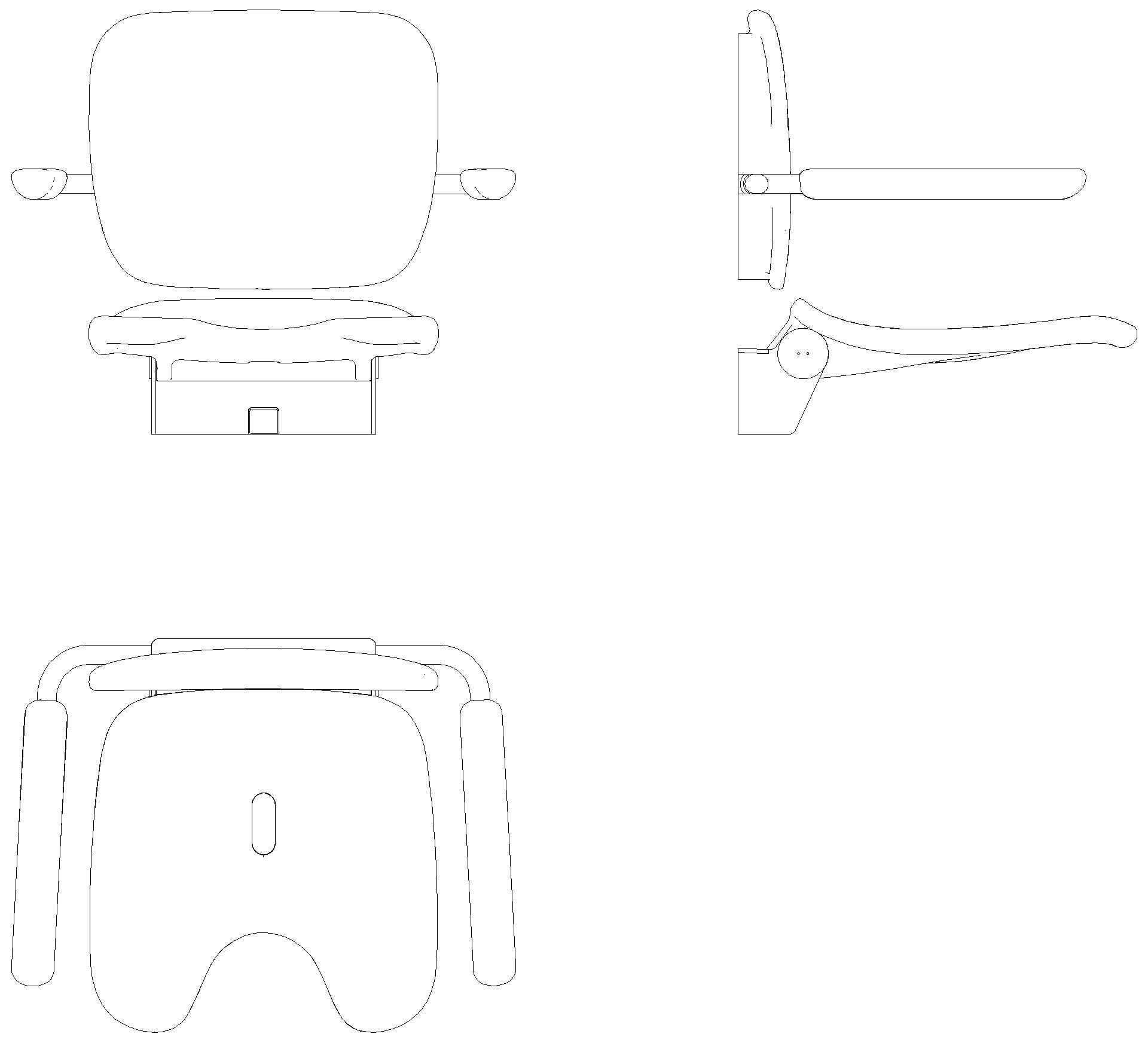 HEWI Klappsitz Premium, Schamausschnitt anthr hgl-atm