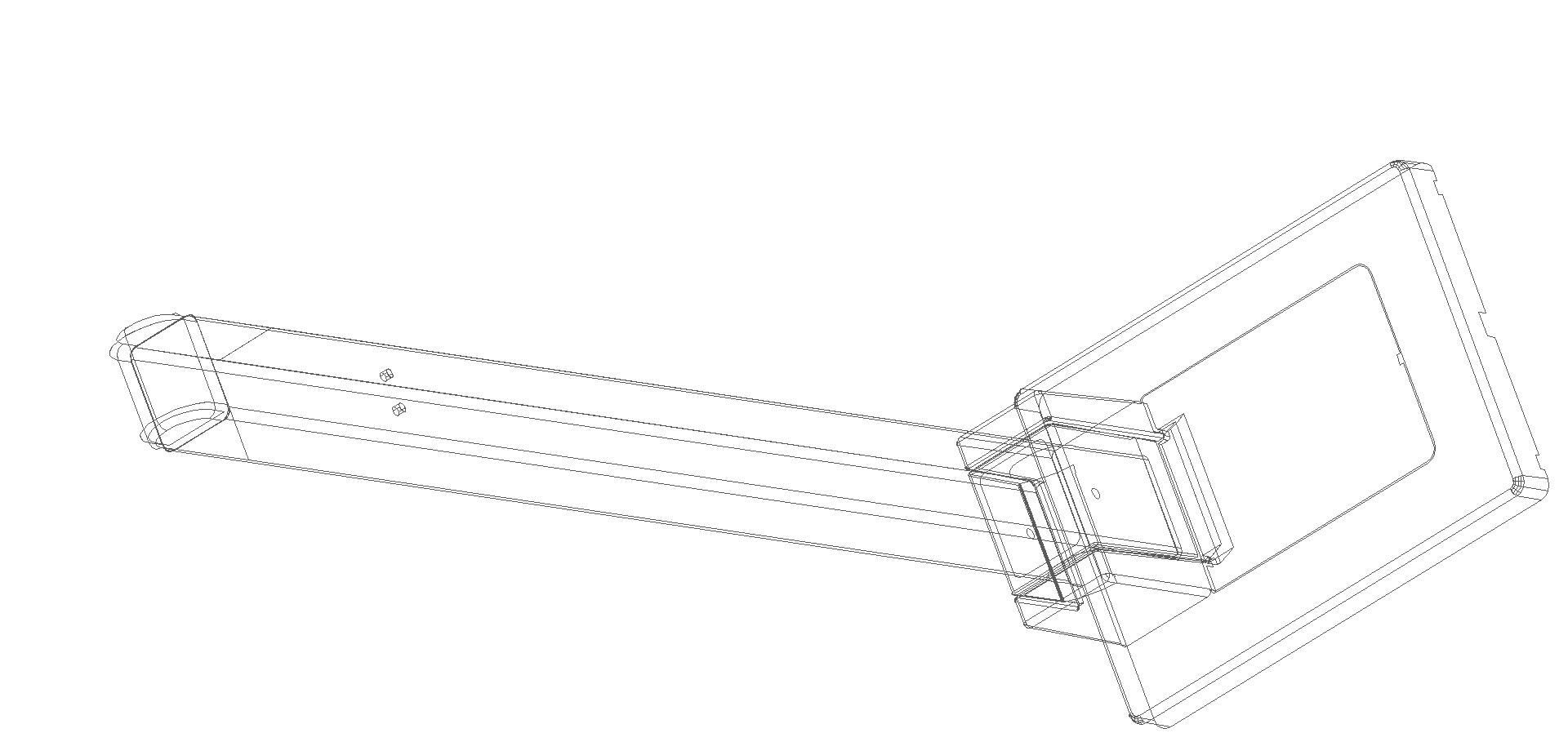 HEWI Stützklappgriff Mono, L:600mm, Vierkant B:40mm H:30mm, verchromt