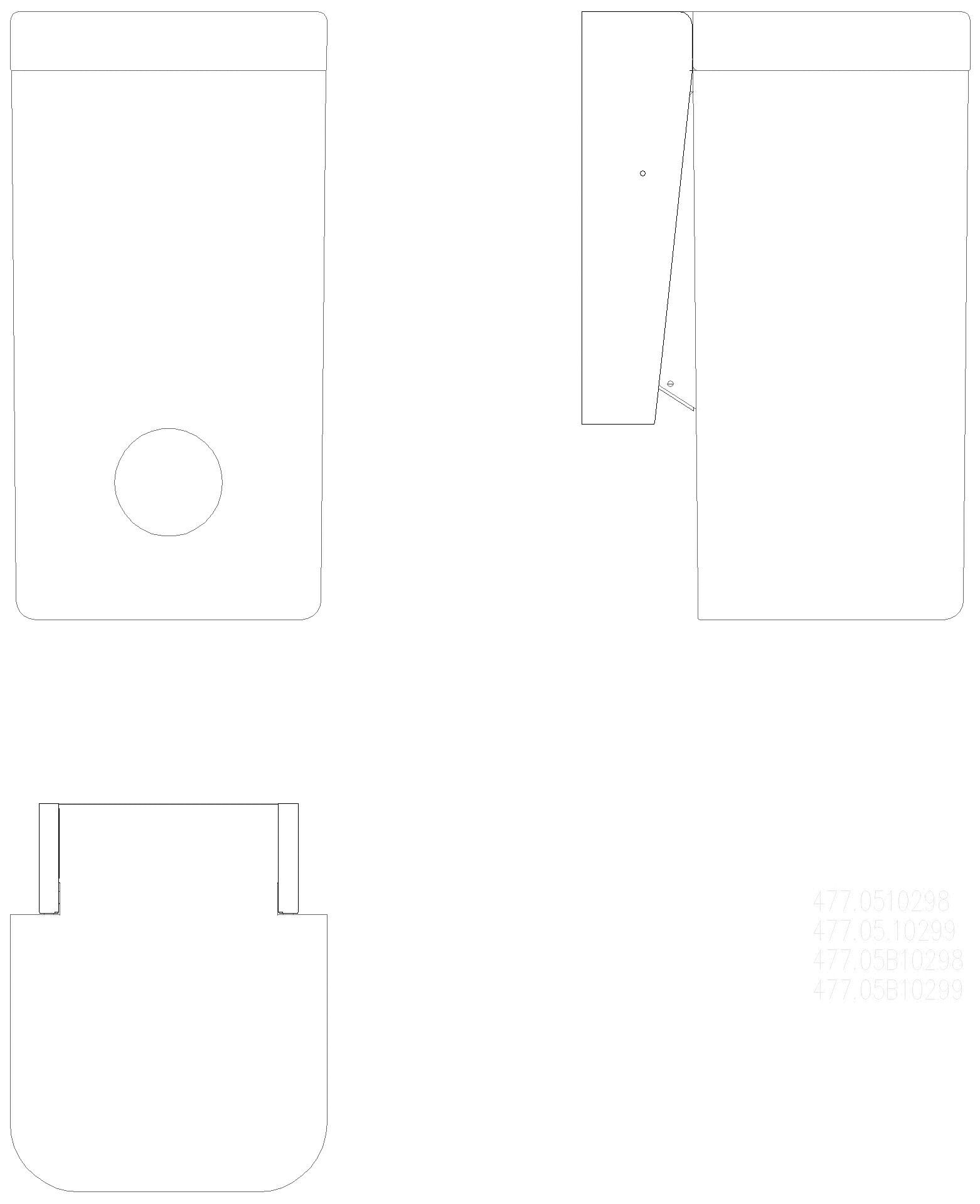 HEWI Hygienekombination Kniebetät. Korpus Fb 99, Rahmen aquablau