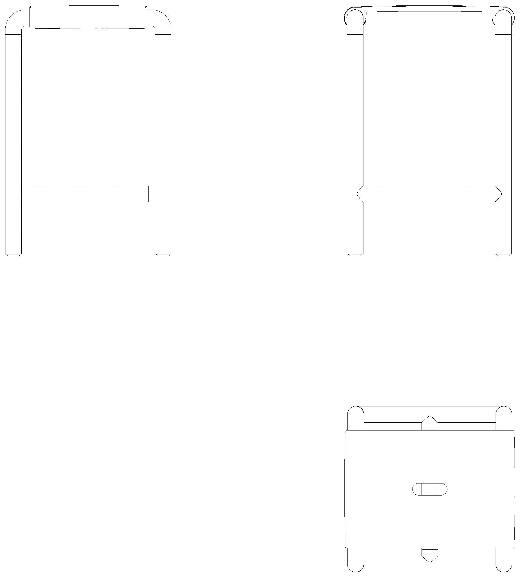 HEWI Hocker B=345mm,T=336mm,H=507mm sand