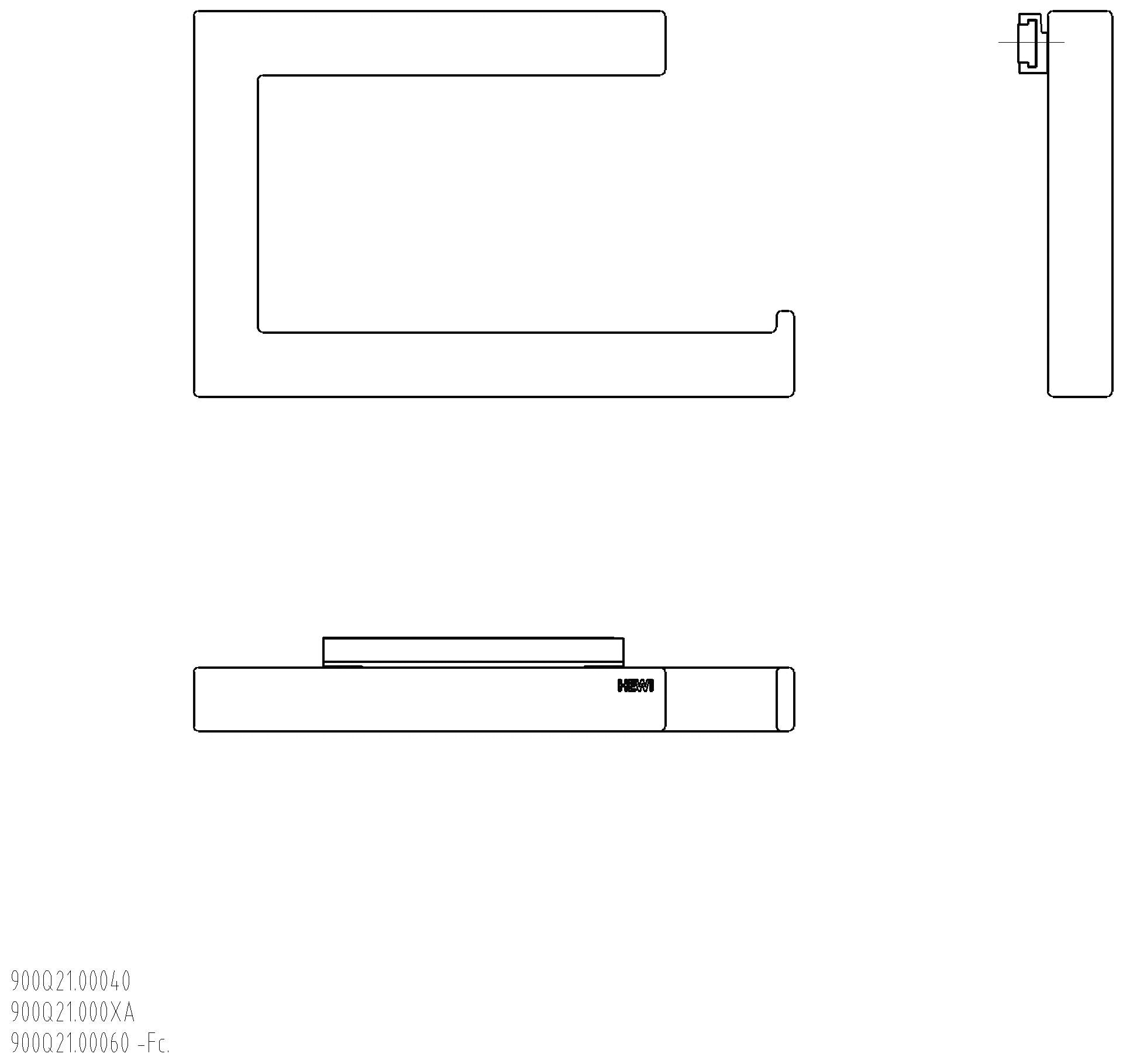 HEWI WC-Papierhalter Sys 900 Q, klappbar, PVD schwarzchr glzd
