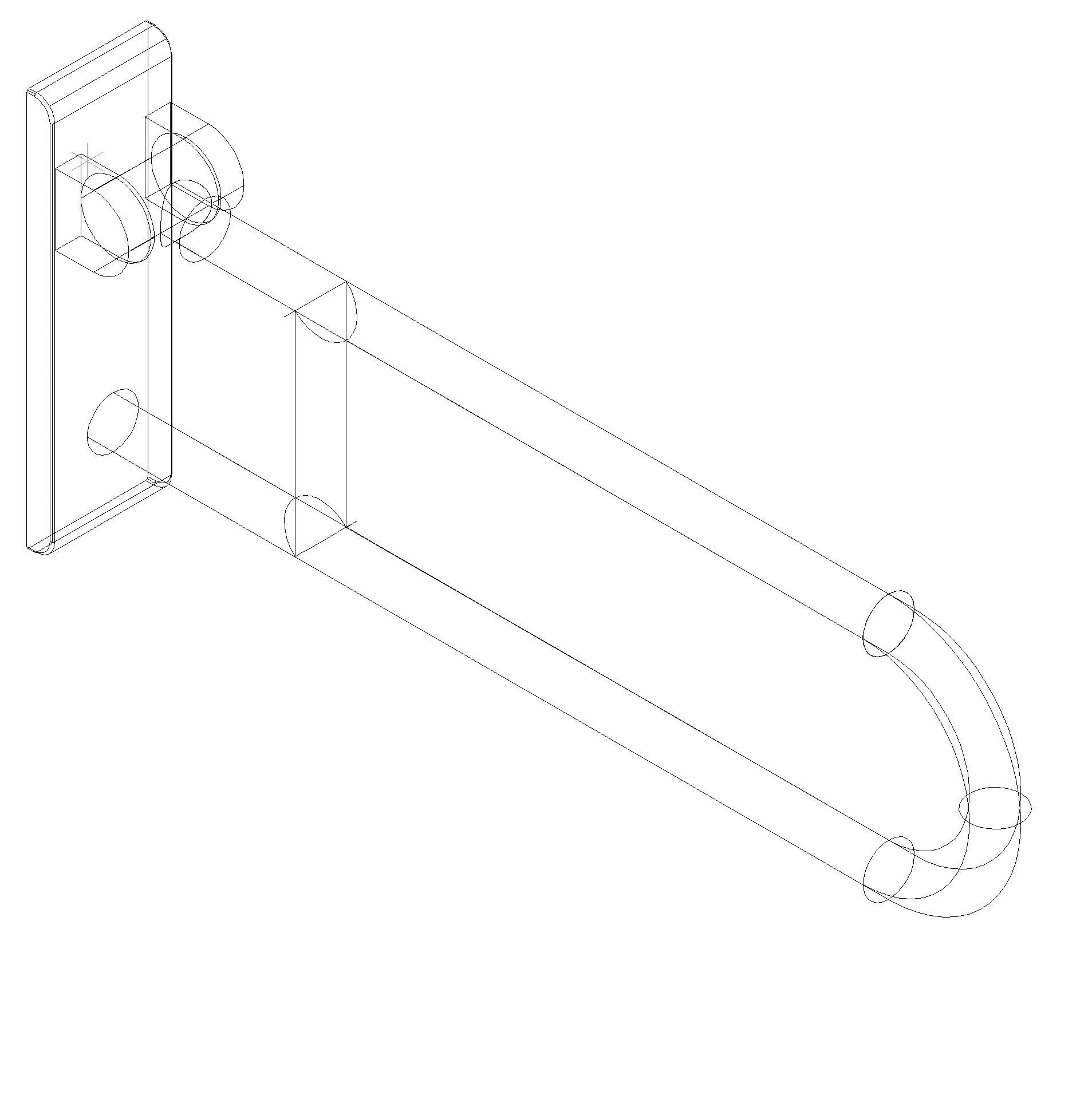 HEWI SK-Griff drehb. Ser 801, matt, L:600mm, Stahlkern anthrazgr