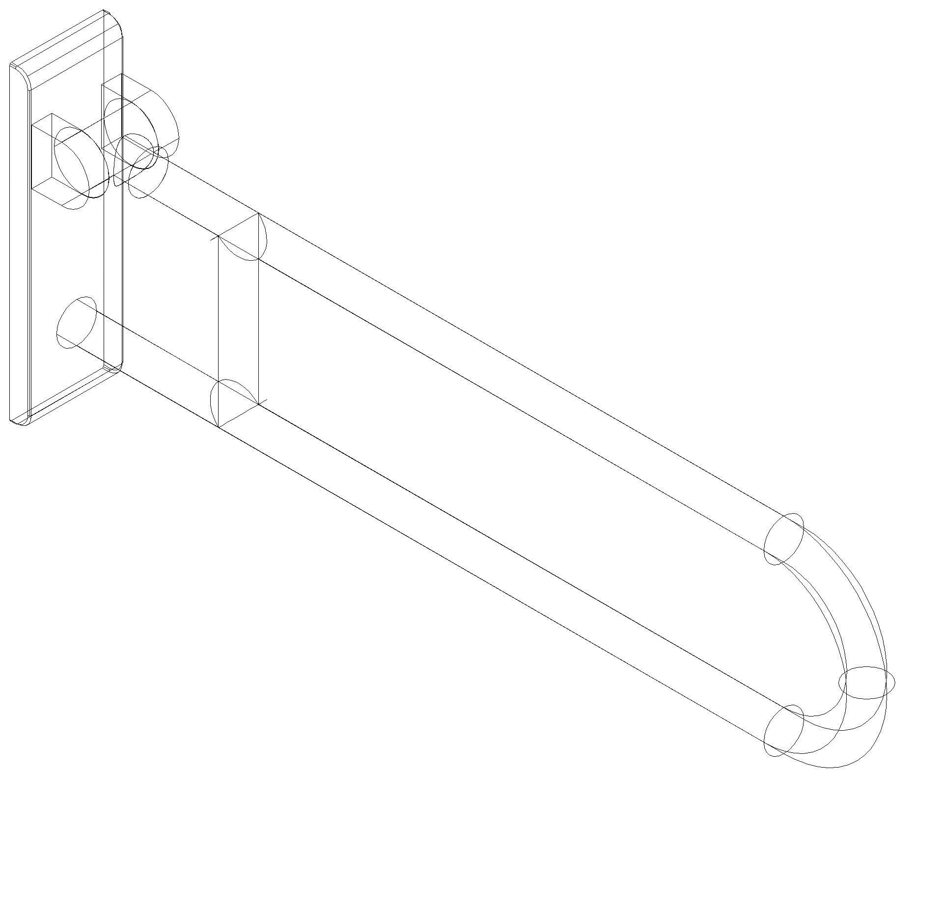 HEWI Stützklappgriff Ser 801, L:700mm, Stahlkern sand