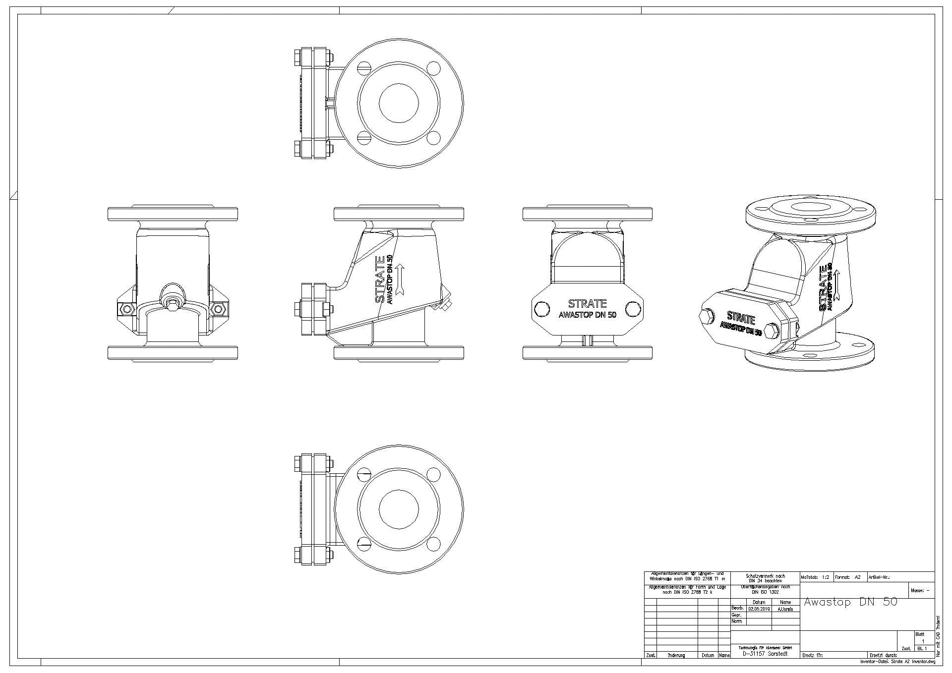 STRATE - Rückschlagklappe AWASTOP