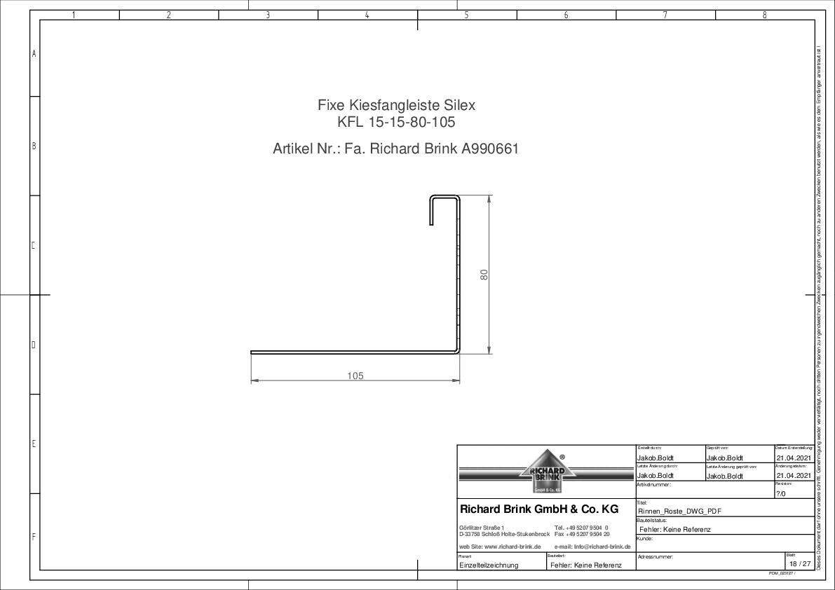 Fixe Kiesfangleiste Silex