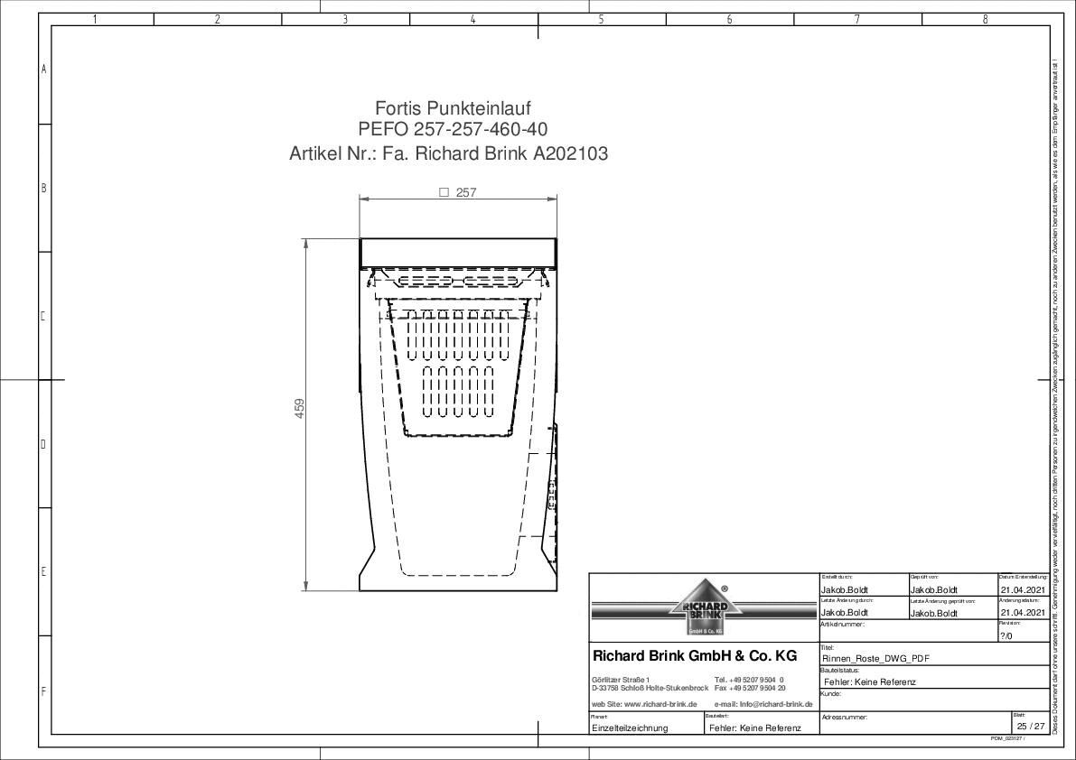 Beton-Punkteinlauf Fortis