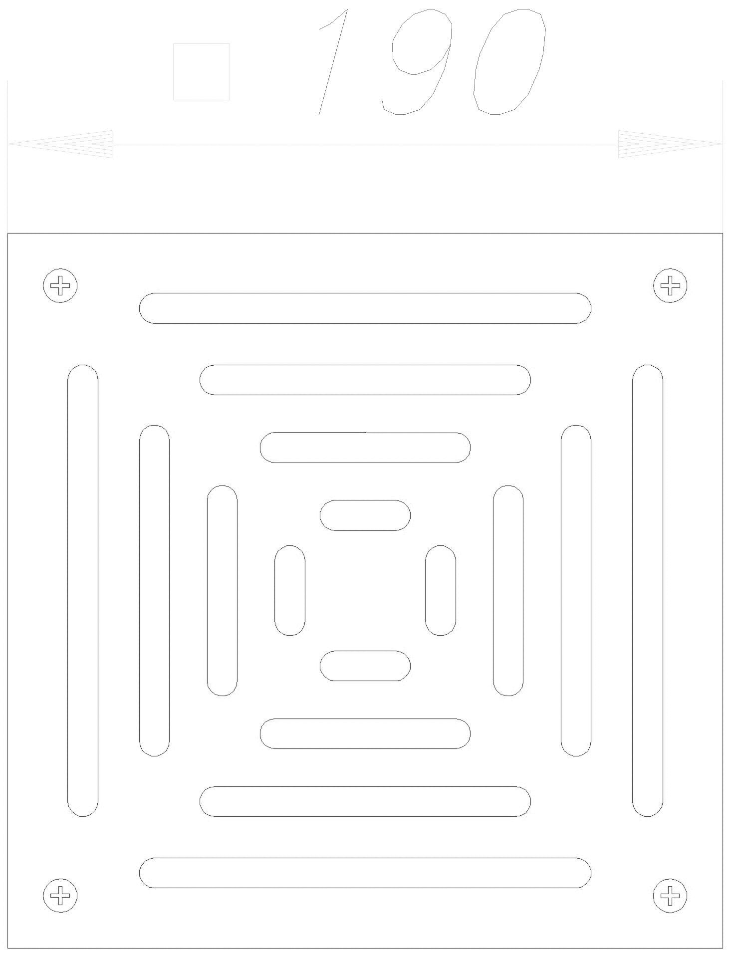 Dallmer - DALLMER Rost ES 190, massiv, 190 x 190 mm