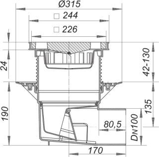 DALLMER Hof- und Parkdeckablauf 615 Dallmer - DALLMER Hof- und Parkdeckablauf 615