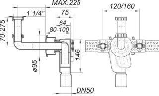 DALLMER Wandeinbau-Siphon 310 Dallmer - DALLMER Wandeinbau-Siphon 310