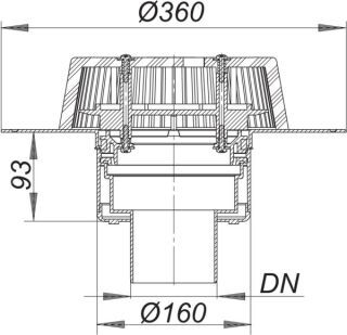 DALLMER SuperDrain 62 Dachablauf Dallmer - DALLMER SuperDrain 62 Dachablauf