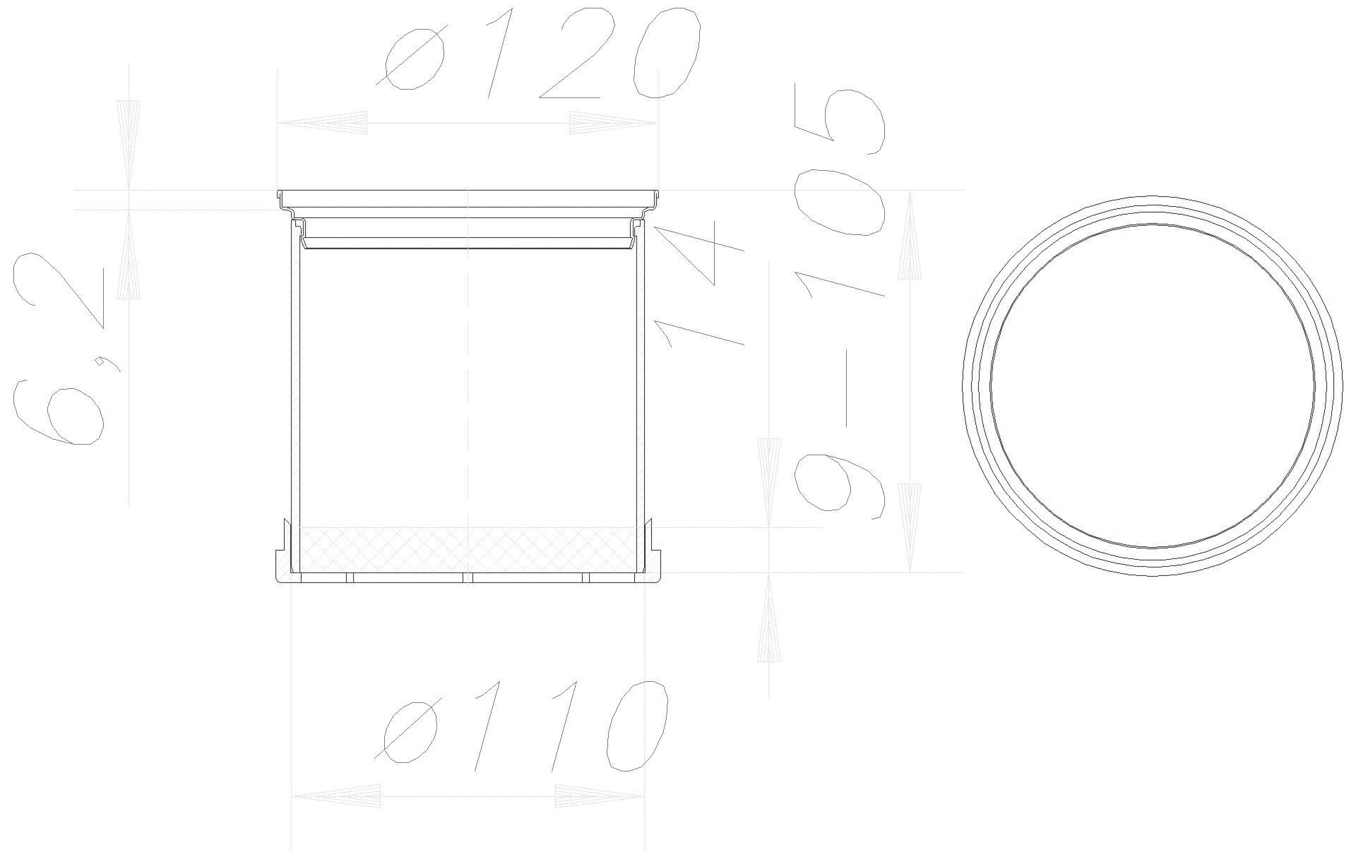 DALLMER Aufsatzrahmen ER 12, d: 120 mm