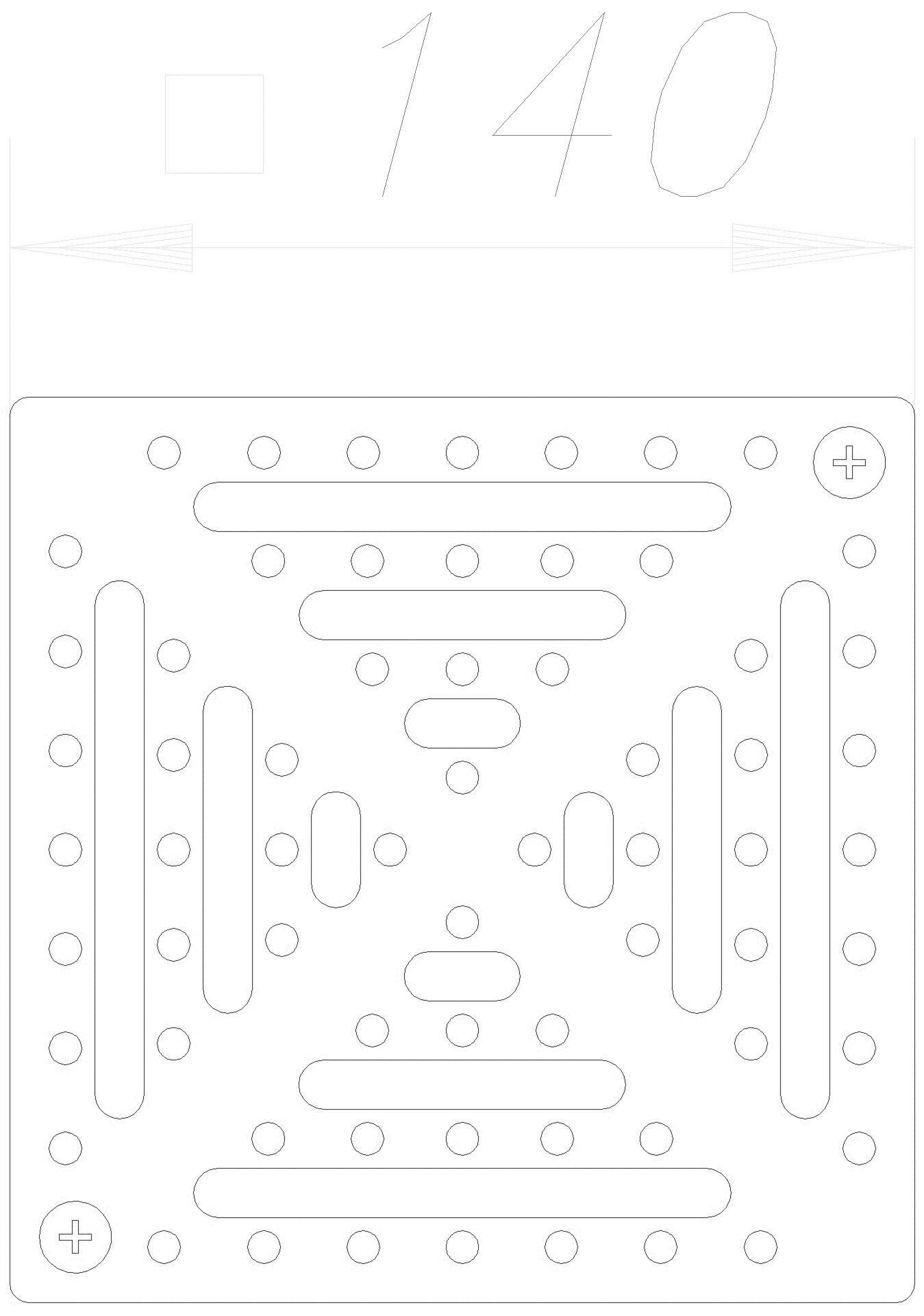 DALLMER Rost RHS 140, massiv, rutschhemmend, 140 x 140 mm