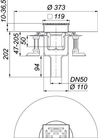 DALLMER DallDrain Pure Bodenablauf senkrecht Dallmer - DALLMER DallDrain Pure Bodenablauf senkrecht