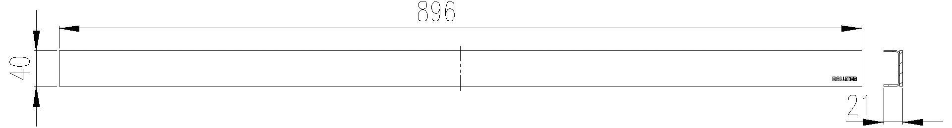 DALLMER Abdeckung CeraLine Design matt, 900 mm