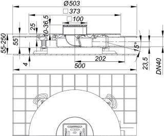 DALLMER Schallschutzablauf CeraDrain Select Plan Dallmer - DALLMER Schallschutzablauf CeraDrain Select Plan (GTIN: 4001636518408, HAN: 518408)