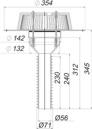 DALLMER Sanierungs-Dachablauf 63 T Dallmer - DALLMER Sanierungs-Dachablauf 63 T