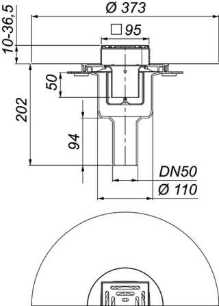 DALLMER DallDrain Pure Bodenablauf senkrecht Dallmer - DALLMER DallDrain Pure Bodenablauf senkrecht