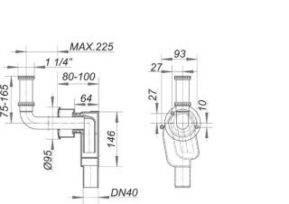 DALLMER Wandeinbau-Siphon 300 Dallmer - DALLMER Wandeinbau-Siphon 300