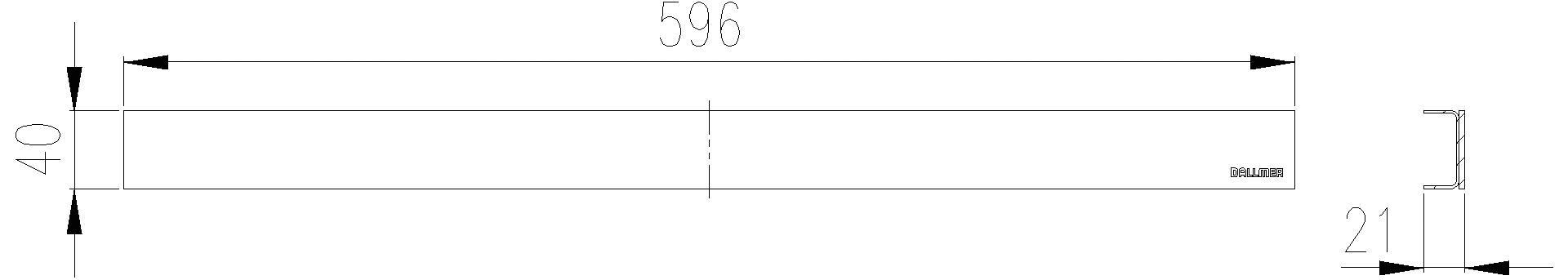 DALLMER Abdeckung CeraLine Design matt, 600 mm