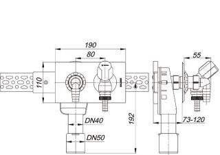 DALLMER Wandeinbau-Waschgeräte-Siphon 406 Dallmer - DALLMER Wandeinbau-Waschgeräte-Siphon 406