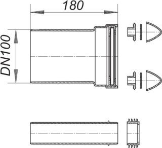 DALLMER Wand-WC-Anschluss-Set 786 Dallmer - DALLMER Wand-WC-Anschluss-Set 786
