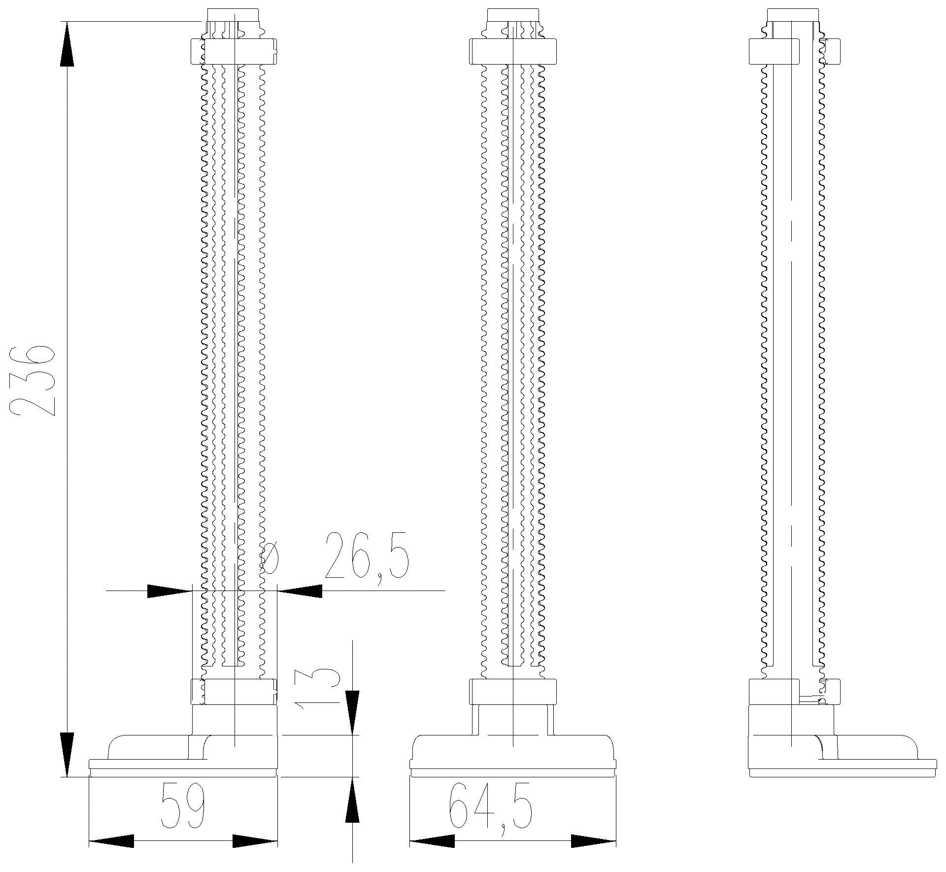 DALLMER Montagefüße DallDrain
