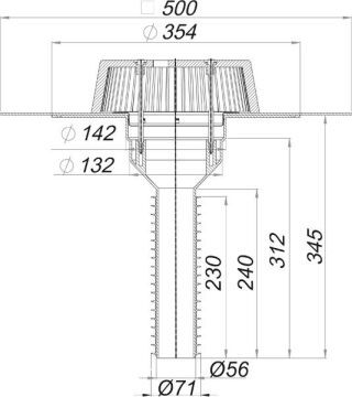DALLMER Sanierungs-Dachablauf 63 T Dallmer - DALLMER Sanierungs-Dachablauf 63 T