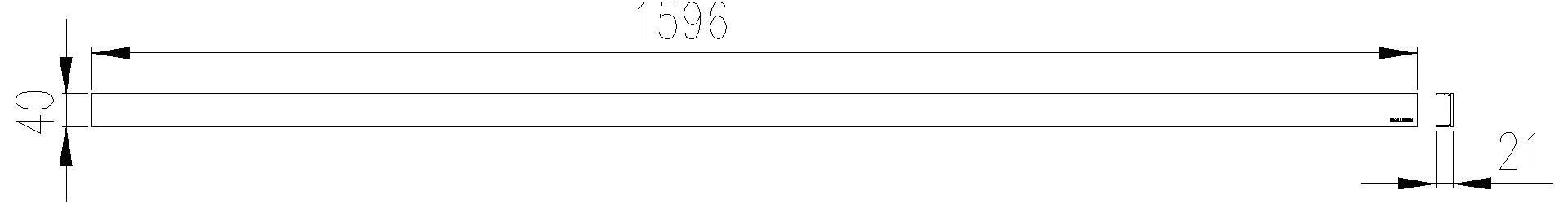 Dallmer - DALLMER Abdeckung CeraLine Design matt, 1600 mm
