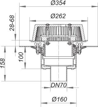 DALLMER SuperDrain 62 Dachablauf Dallmer - DALLMER SuperDrain 62 Dachablauf