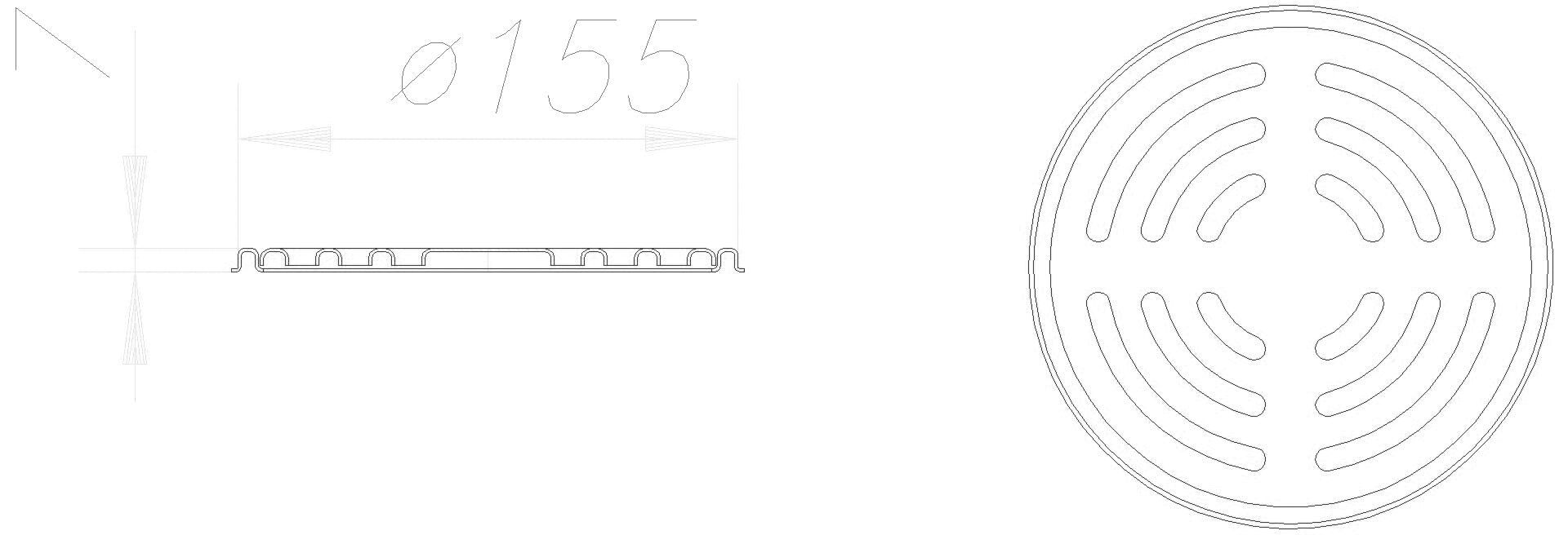 DALLMER RENO-Aufsatz, rund, d: 155 mm